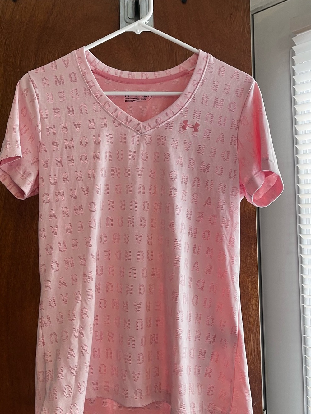 Under Armour Girls' Pink V-Neck Performance Top